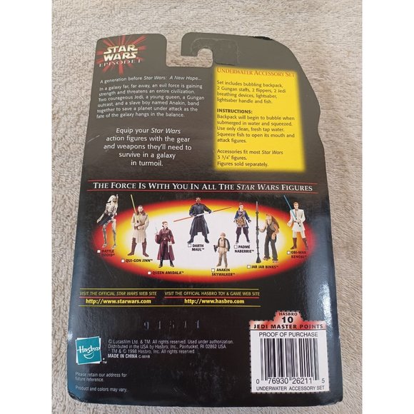 1998 NIB New Star Wars Episode I Underwater Accessory Set Hasbro - Picture 3 of 3